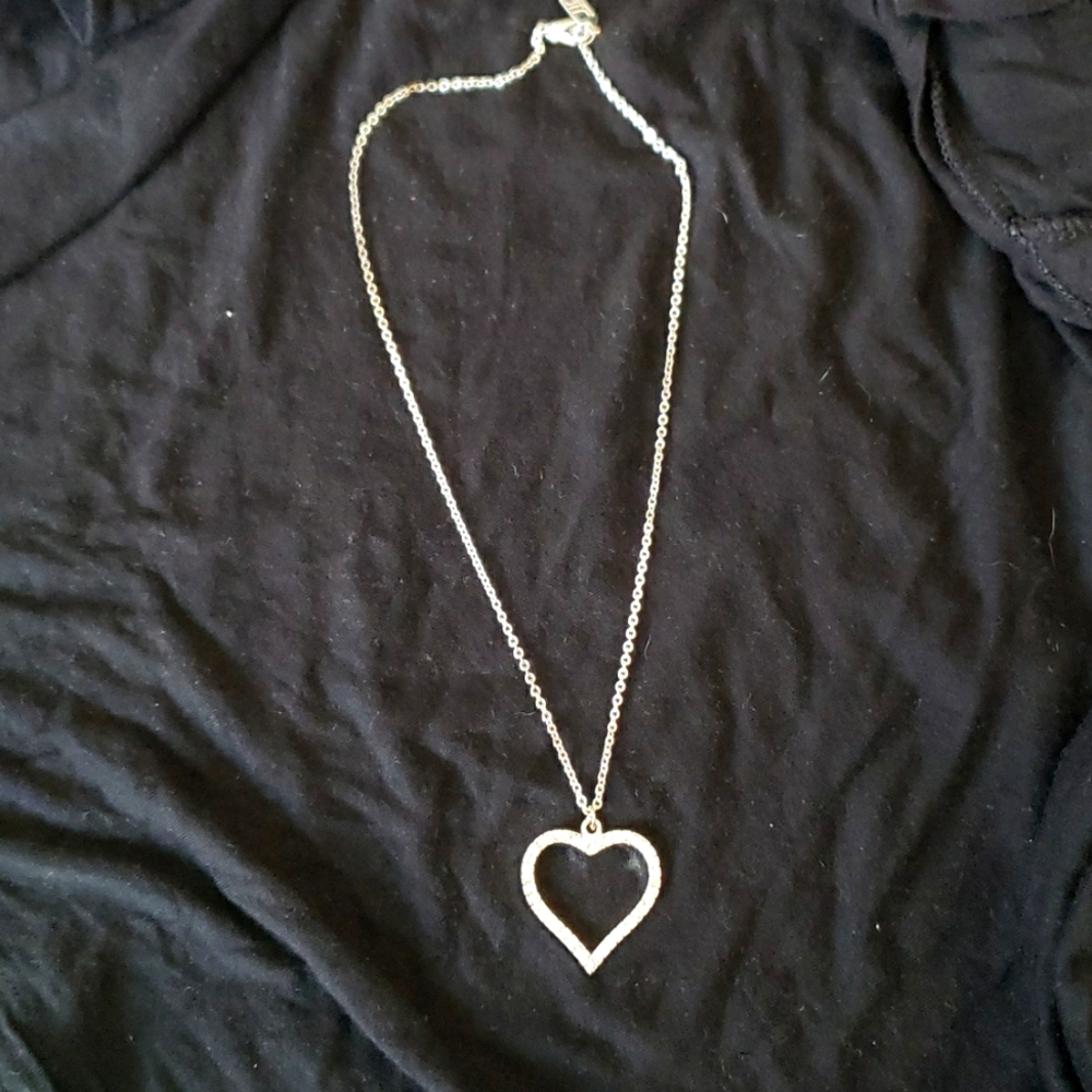 Rhinestone Heart Necklace- J Lo